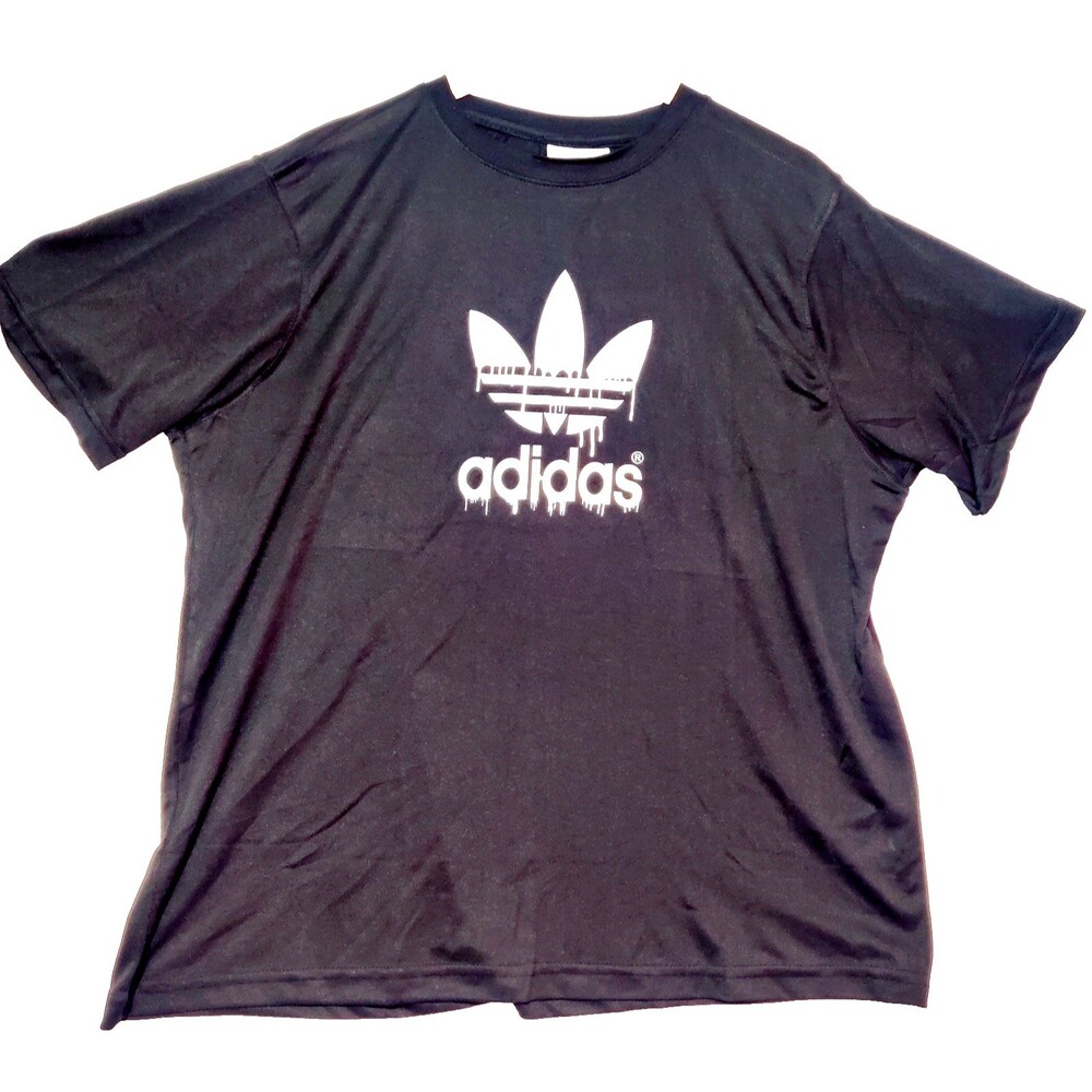 Adidas Trefoil T Shirt Size 2XL Soccer Adidas Drip Logo Black NEW